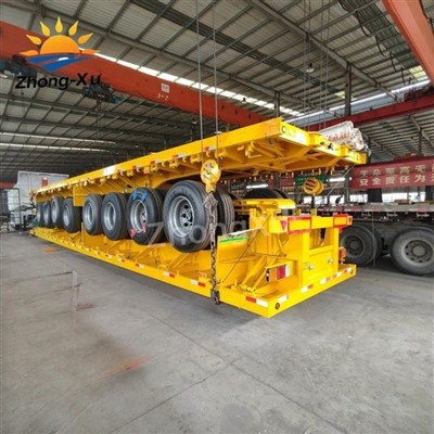 Zhongxu 4 軸コンテナ フラットベッド トレーラー